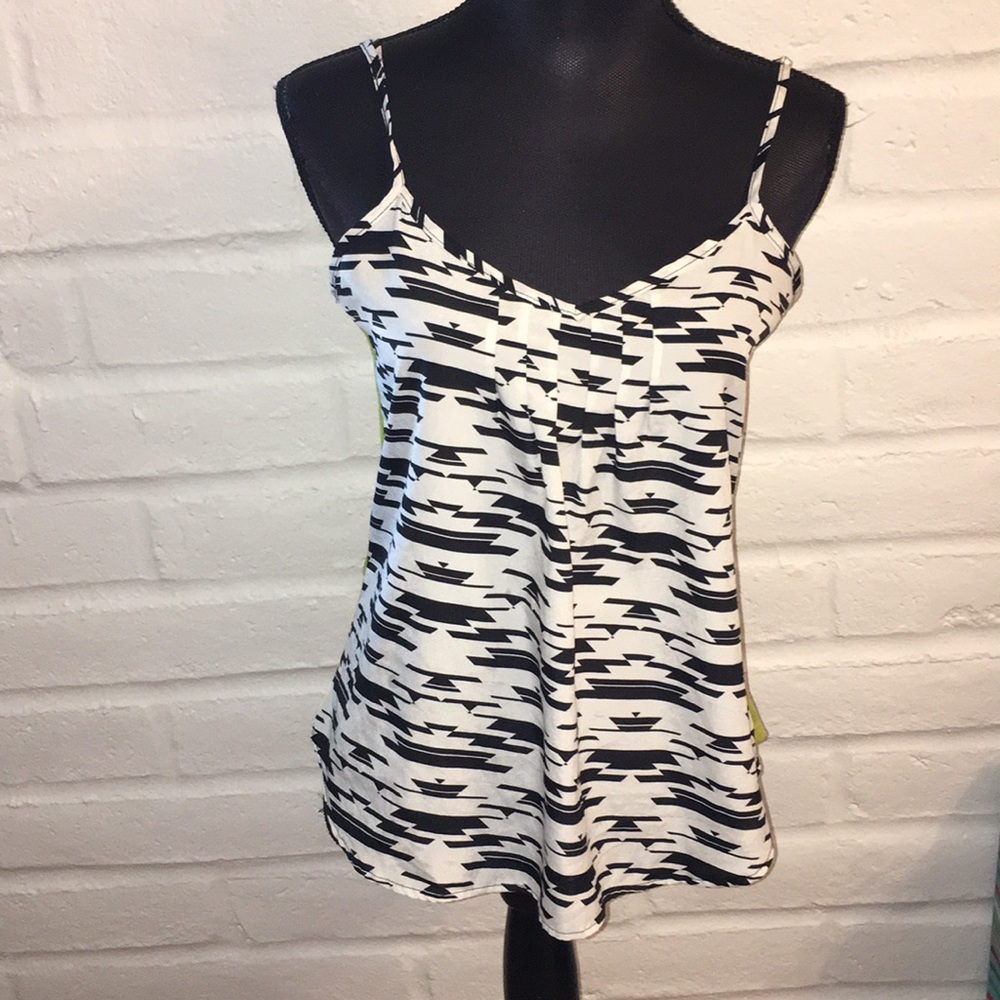 Black & White Color block Camisole Blouse Size M